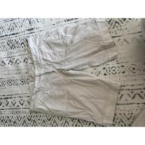 Hollister White Cotton Blend Bermuda Shorts Size 3
